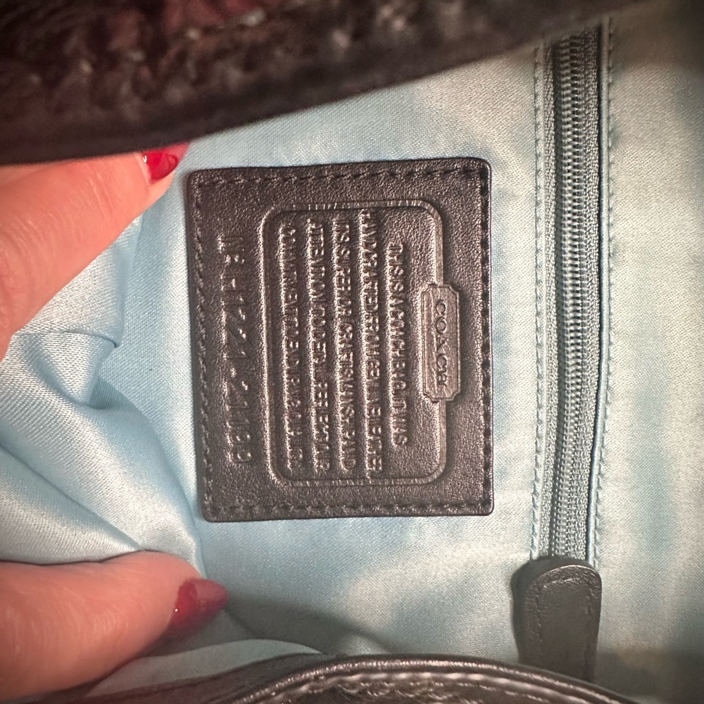 Coach Black Shoulder Bag with Silver Chain - Picture 15 of 16